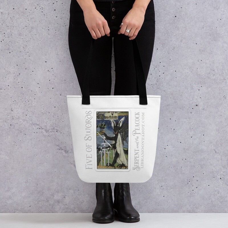 Tote bag - Tarot; Five of Swords