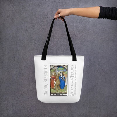 Tote bag - Tarot; Strength, Color: Black