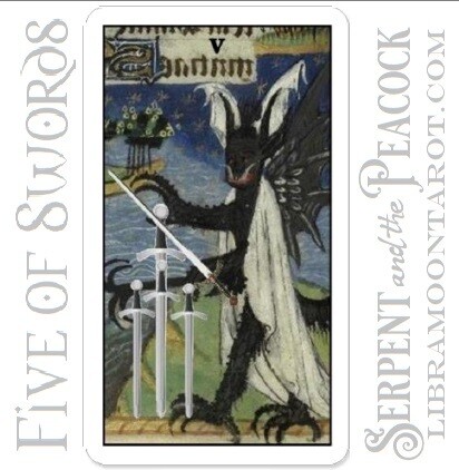Tote bag - Tarot; Five of Swords