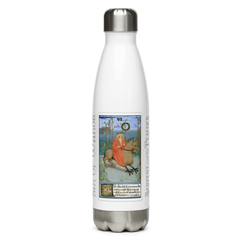 Stainless Steel Water Bottle - Tarot; Six of Wands