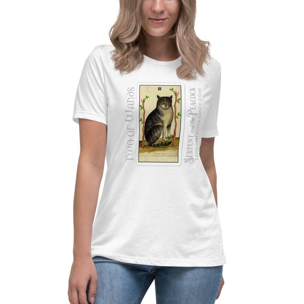 Women's Relaxed T-Shirt - Tarot; Two of Wands