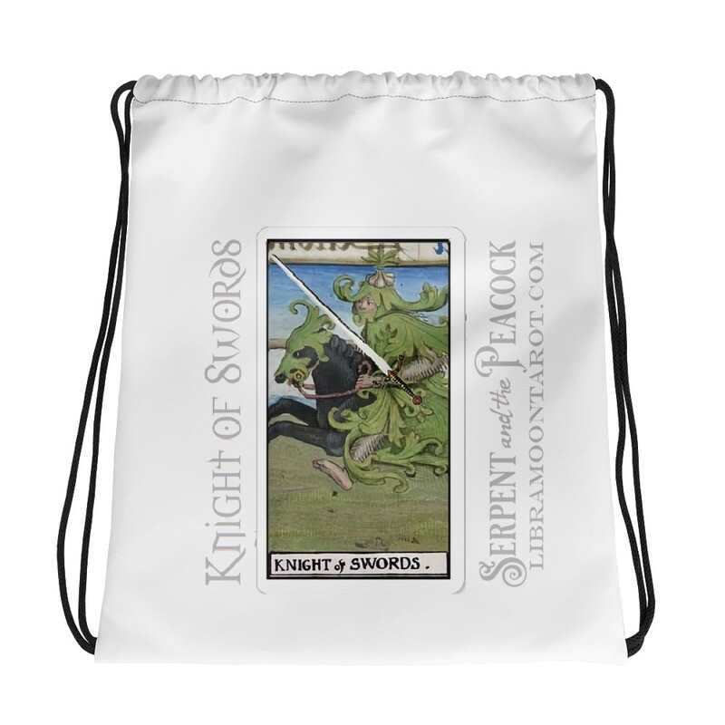 Drawstring bag - Tarot Knight of Swords