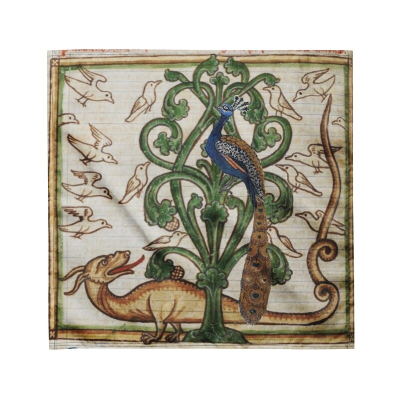 Tarot Cloth Serpent and Peacock
