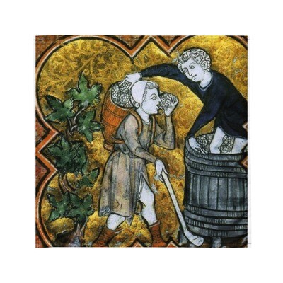 Tarot Cloth Medieval Eating Grapes