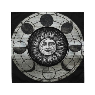 Tarot Cloth We Live by the Sun Moon Phases