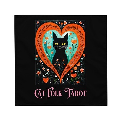 Tarot Cloth Cat Folk Tarot Pink
