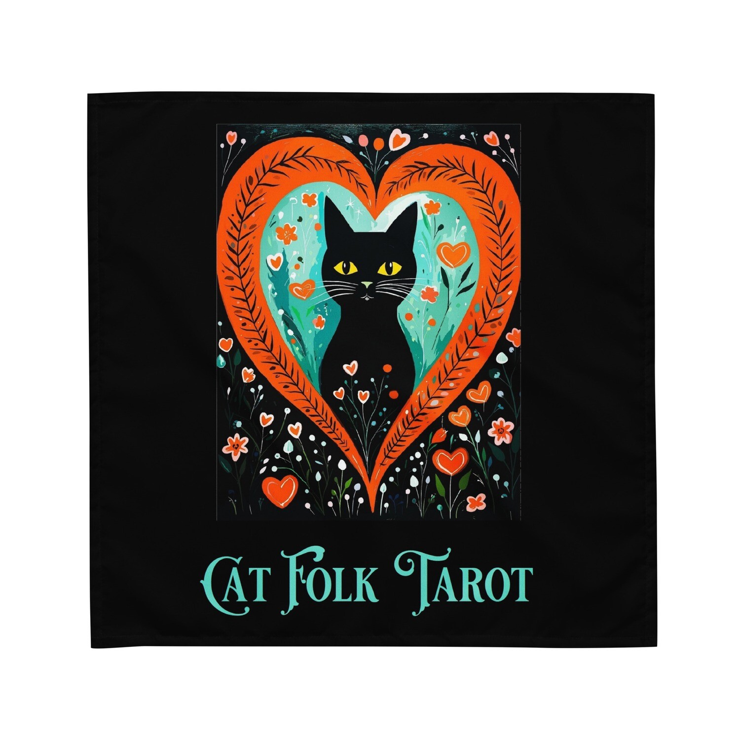 Tarot Cloth - Cat Folk Tarot Blue