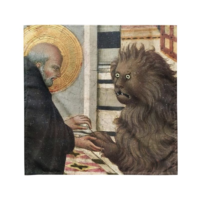 Tarot Cloth - Lion getting Manicure