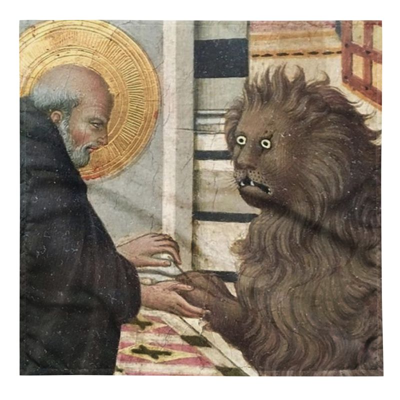 Tarot Cloth - Lion getting Manicure