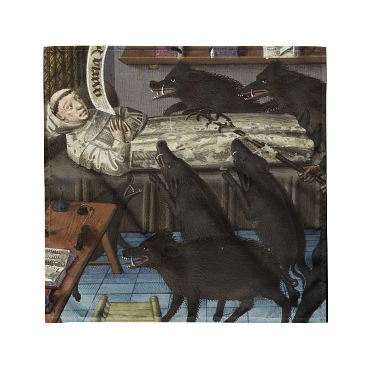 Tarot Cloth - Angry Hogs and the Priest
