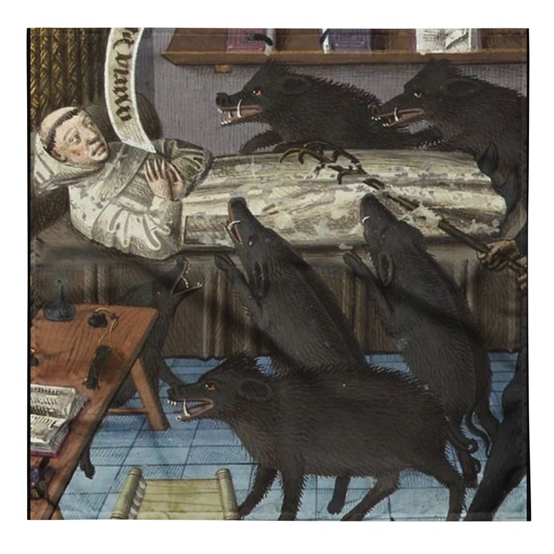 Tarot Cloth - Angry Hogs and the Priest