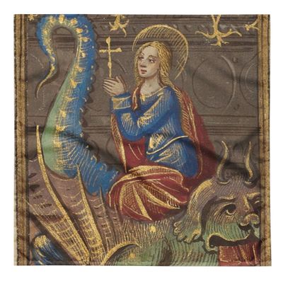 Tarot Cloth - Saint and her Dragon
