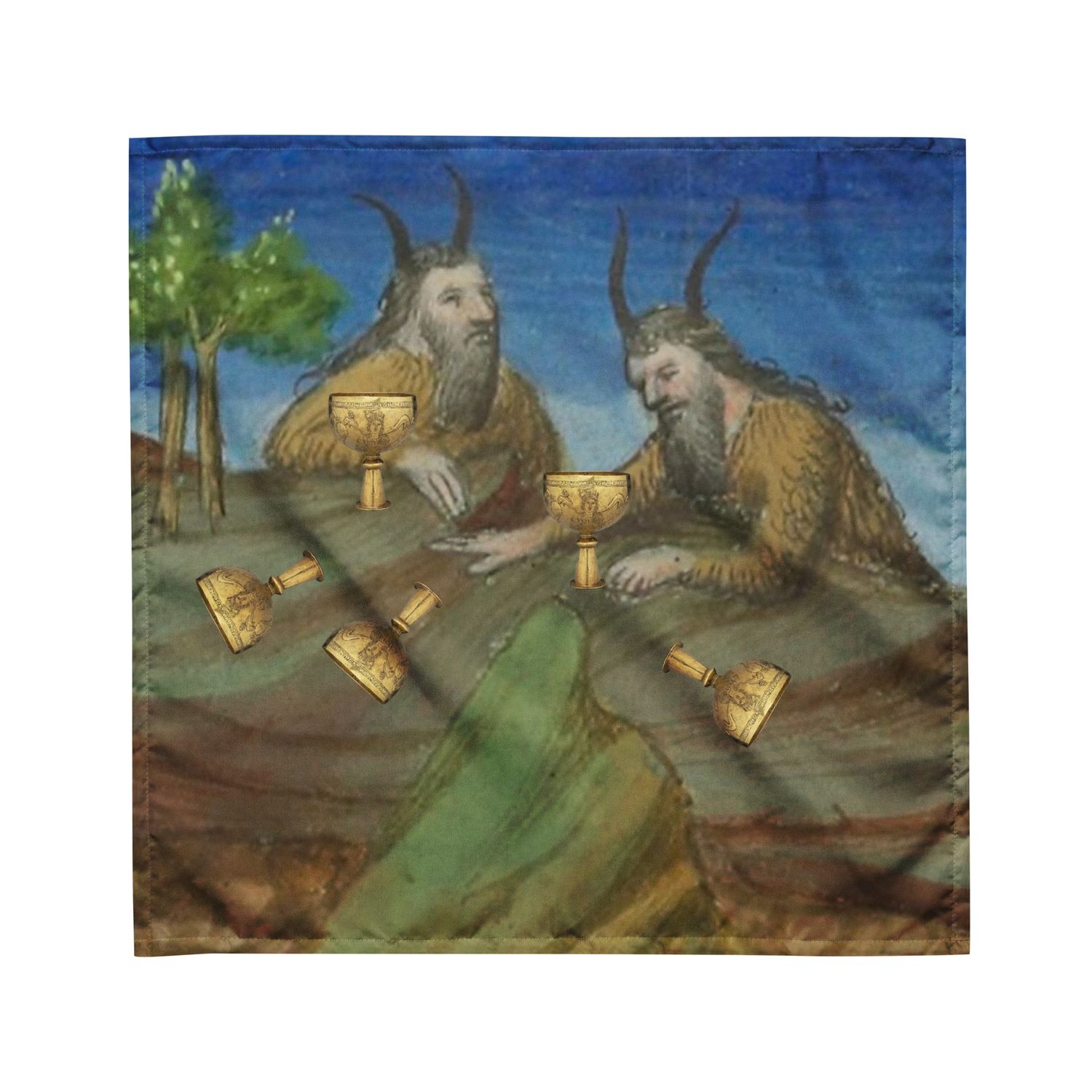Tarot Cloth Five of Cups.