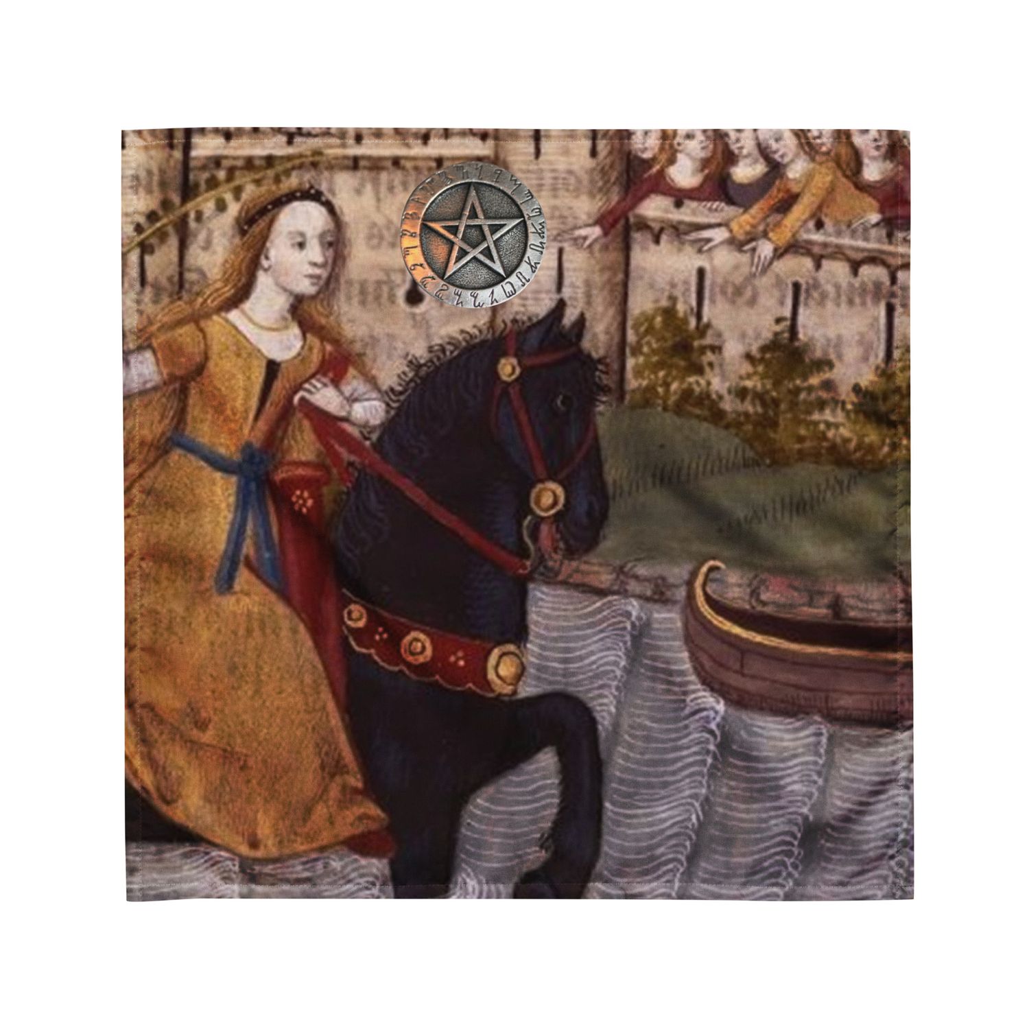 Tarot Cloth Knight of Pentacles