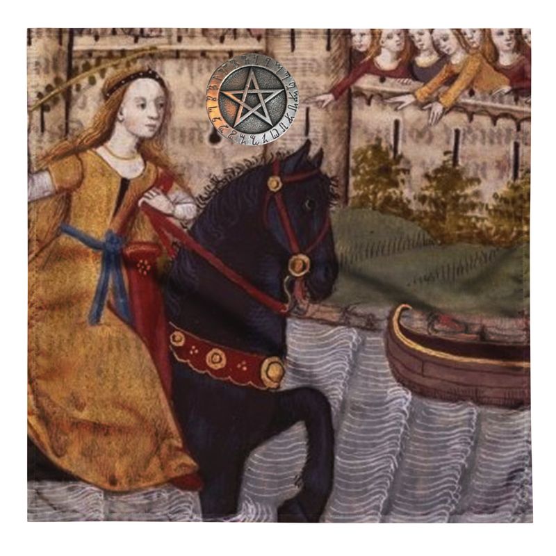 Tarot Cloth Knight of Pentacles