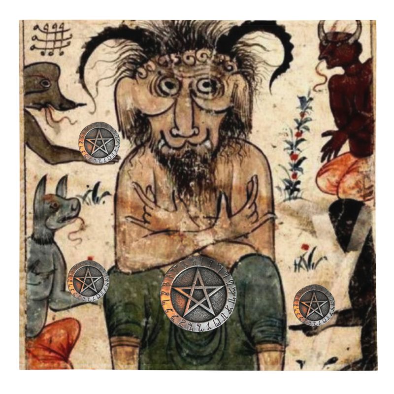 Tarot Cloth Four of Pentacles Iblis