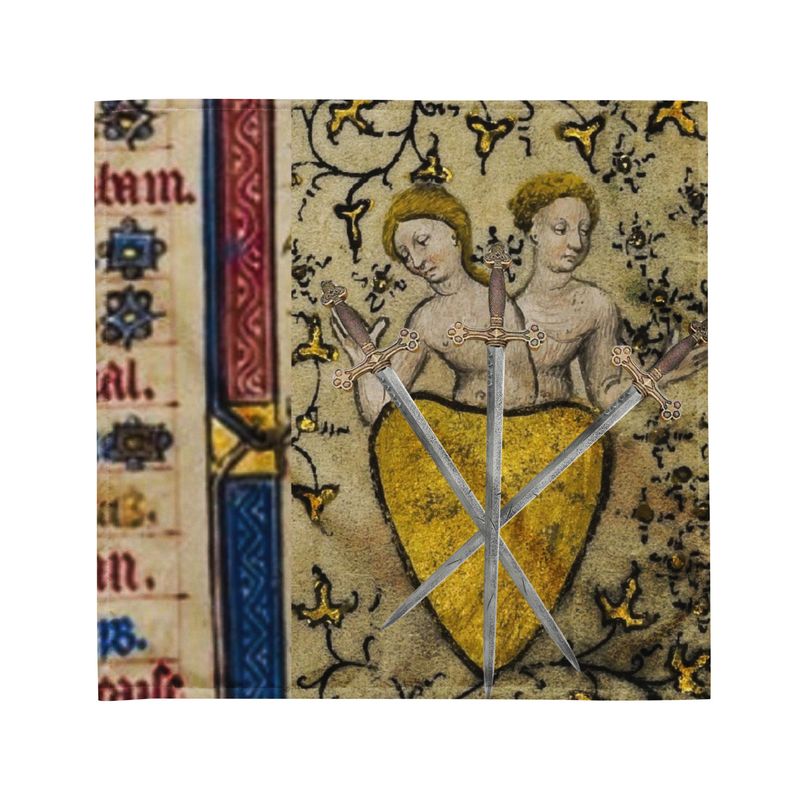Tarot Cloth Three of Swords - Gemini