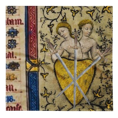 Tarot Cloth Three of Swords - Gemini