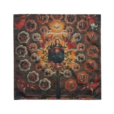 Tarot Cloth the World Card Medieval Earth