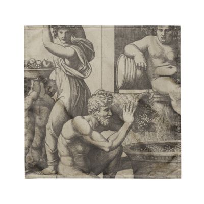Reading Cloth - Fat Guy with the Grapes
