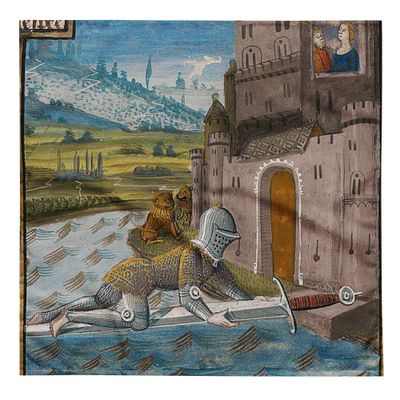 Tarot Cloth - Knight of Swords