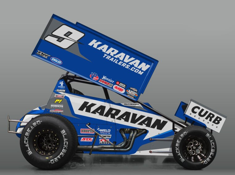 James McFadden #9 2021 Karavan Trailers Sprint  1:18 scale