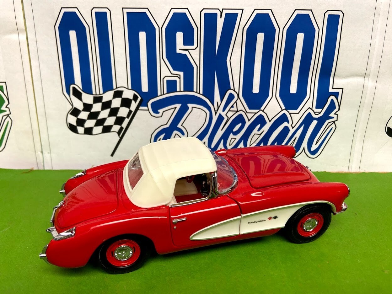 1957 Chevy Corvette Fuelie Convertible Red Franklin Mint 1:24 Scale