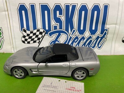 1998 Corvette Convertible Silver Franklin Mint 1:24 Scale