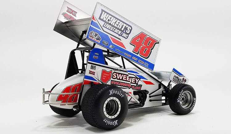 Danny Dietrich #48 Weikert Livestock / Sweeney 2022 Winged Sprint Car 1:18 scale