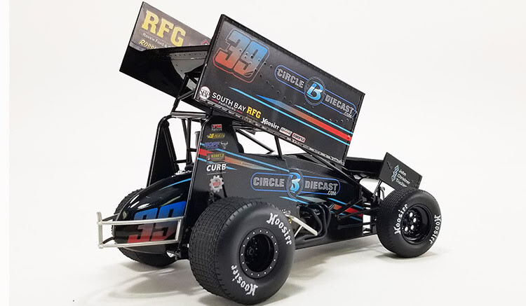 Christopher Bell #39 Circle B diecast / Swindell Speedlab 2022 Winged Sprint Car 1:18 scale