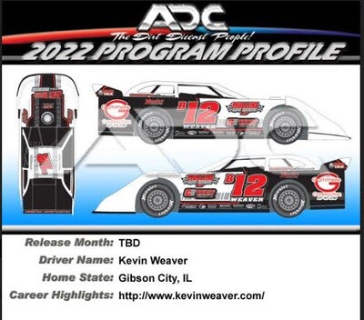 &quot;PREORDER&quot; Kevin Weaver #12B Late Model Dirt 2022 1:24 scale