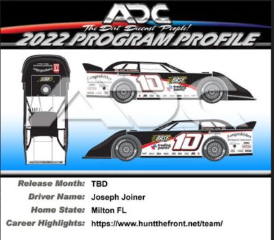 &quot;PREORDER&quot; Joseph Joiner #10 Late Model Dirt 2022 1:64 scale