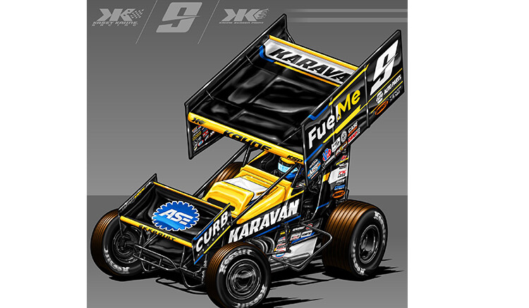 Kasey Kahne #9 Fuel Me / Karavan 2023 Sprint Car 1:18 scale