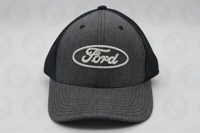 Ford Oval Gray & Black Velcro Strap
