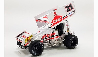Brian Brown #21 Casey&#39;s General Store 2022 Winged Sprint Car 1:18 scale
