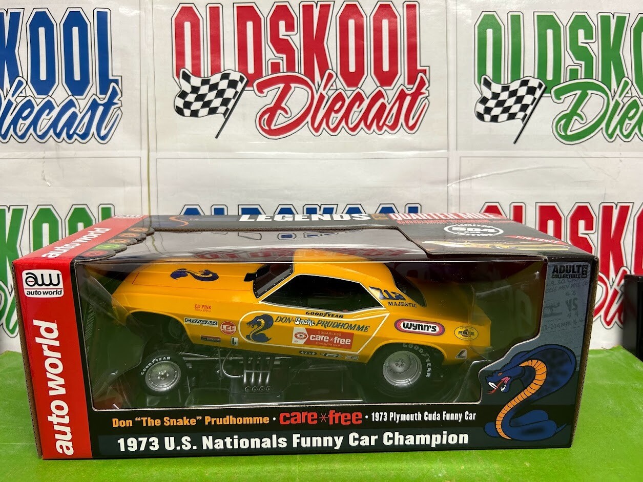 Don &quot;The Snake&quot; Prudhomme CareFree Gum &#39;73 US Nat&#39;l Champion 2023 1:18 scale