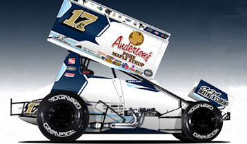 Bill Balog #17B Anderson&#39;s Pure Maple Syrup Sprint Car 2024 1:18