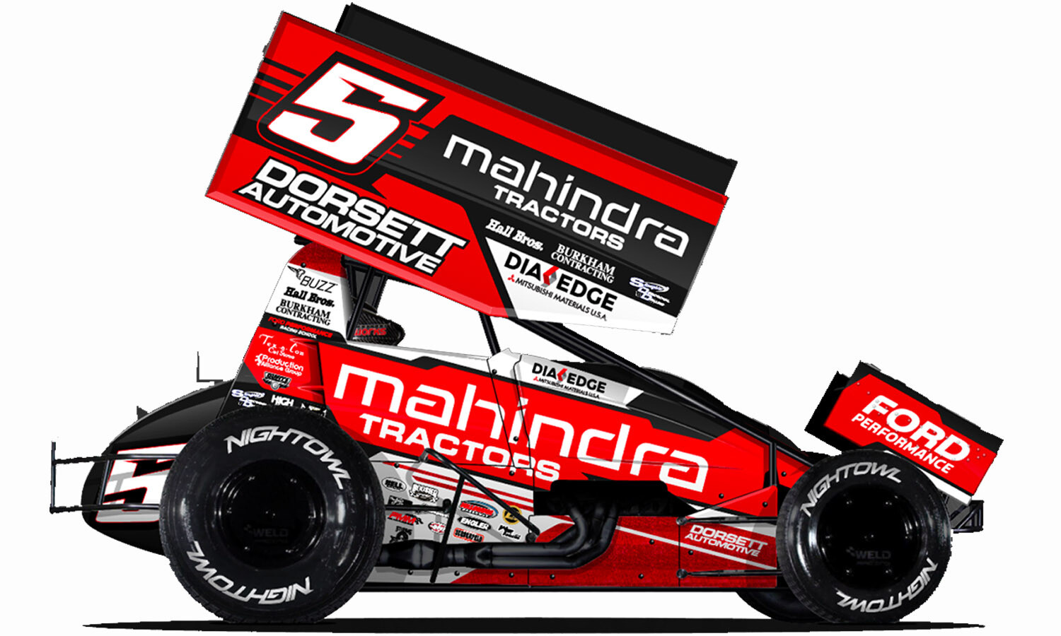 Chase Briscoe #5 Mahindra Tractors Sprint Car 2024 1:50 Scale