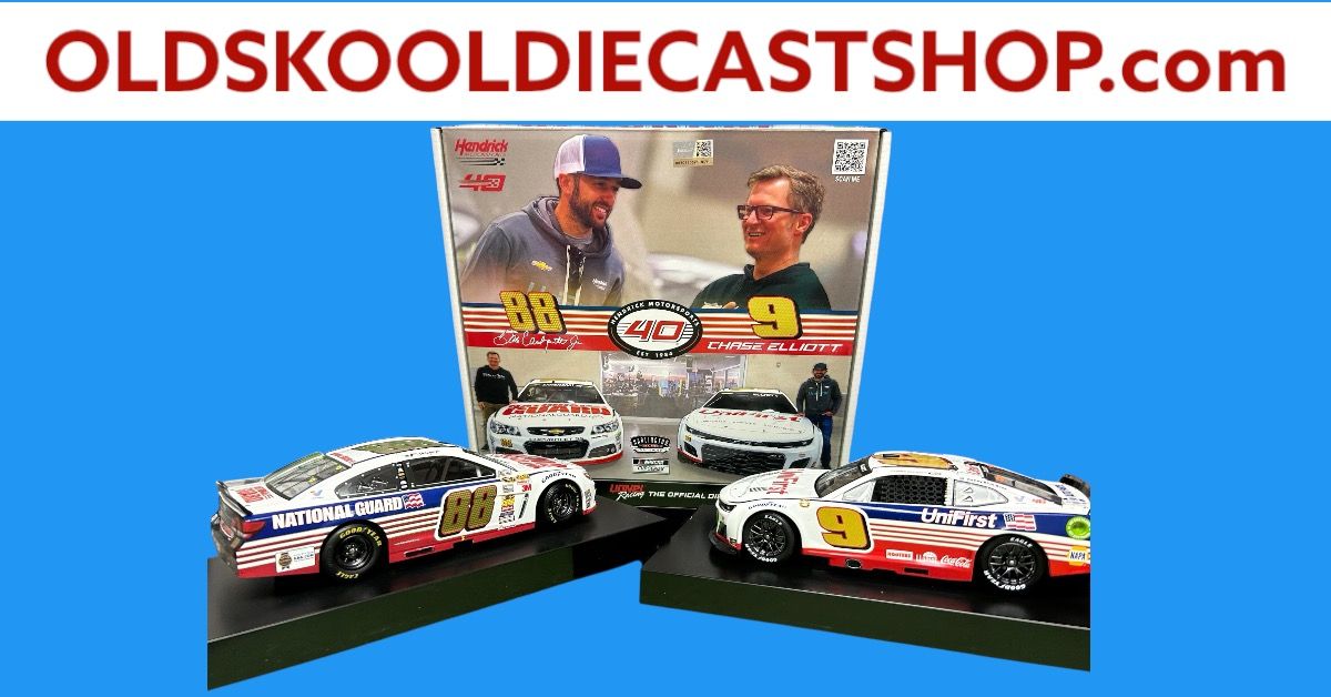 Chase Elliott #9/ Dale Jr.  #88 Unifirst / National guard Darlington Throwback 2024 Nascar Cup 1:24 2 CAR SET