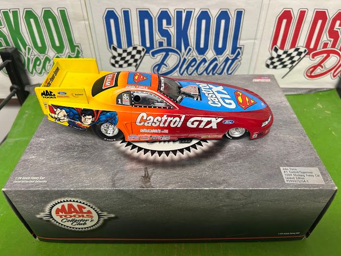John Force Superman 1999 Funny Car NHRA Mac Tools club 1:24 Scale