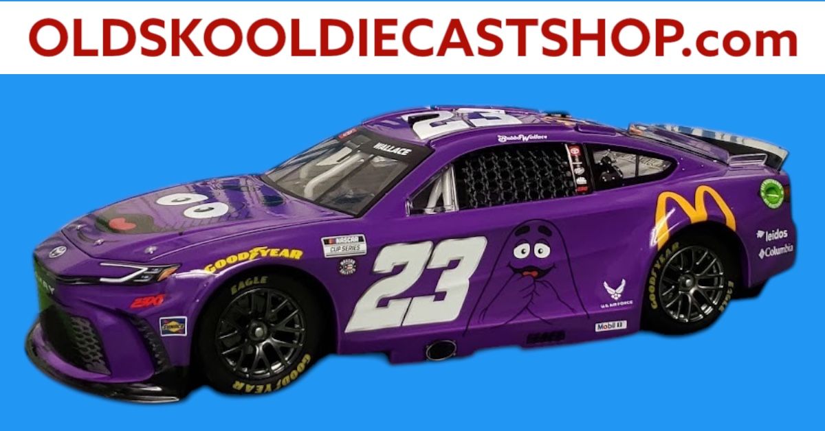 Bubba Wallace #23 McDonald&#39;s Grimace 2024 Nascar cup 1:24 scale
