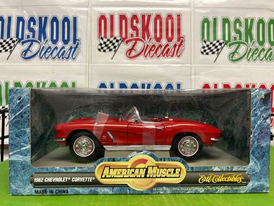 1962 Corvette Convertible red American Muscle 1:18 scale