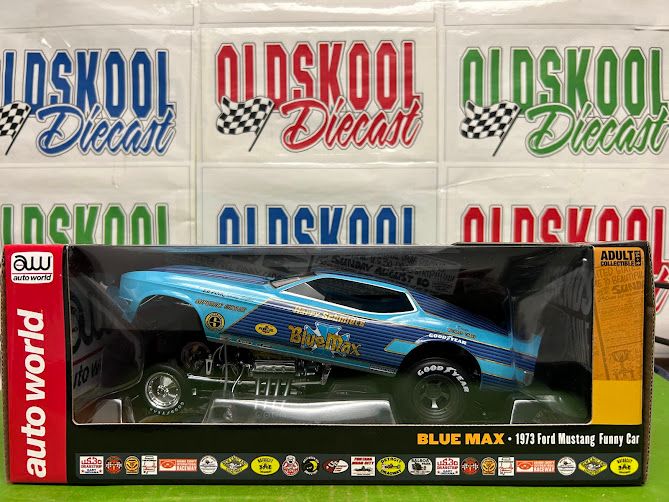 Harry Schmidt Blue Max 1973 Mustang Ledgens of the Quarter Mile NHRA funny cars 1:18 scale