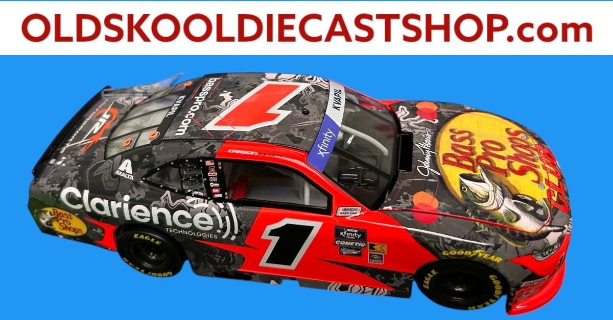 Carson Kvapil #1 Bass Pro Shops Serial #6 2025 Xfinity Foil Number 1:24 scale