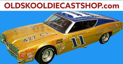 Mario Andretti #11 Bunnell Motor Co. 1968 Mercury Cyclone *AUTOGRAPHED* University of Racing Legends 1:24 Scale