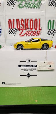 2006 Chevy Corvette C6 Convertible Hard Top Velocity Yellow Franklin Mint 1:24 Scale