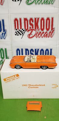 1962 Thunderbird Custom Convertible W/ Hard top Danbury Mint Sunset Orange Pearl Limited Edition 1:24 Scale