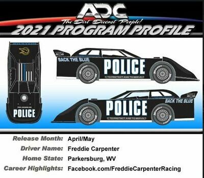 Freddie Carpenter Back the Blue Late Model Dirt 2021 DW621C281 1:64 scale