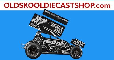 *PRE-ORDER ONLY* Aaron Reutzel #87 Power Plus Black 2026-Winged Sprint Car A5026009 1:50 Scale