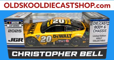 Christopher Bell #20 DeWalt Bristol Win 2025 NASCAR Cup Series W202561DWLCDE 1:64 scale